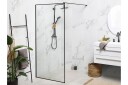 Waspam Dusjskjerm 90x190 cm - Herdet Glass/Svart
