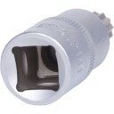 Ks Tools Pipenøkkelinnsats 22 mm firkant 12,5 mm matt satinert Krom-vanadium