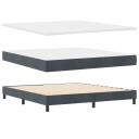  Boxspring seng med madrass mørk grå 180x200 cm fløyel 3340401