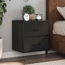  Veggmonterte nattbord 2 stk svart 40x31x39,5 cm 8721102837845