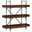 Bokhylle 3 etasjer brun eik 100x33x108,5 cm konstruert tre 8721012194731