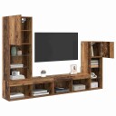  TV Vegg Enheter Veggmontert 4 pcs Gammelt tre Konstruert tre
