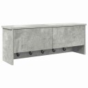  Vegghengt kleshenger Betonggrå 80 x 20 x 30 cm Konstruert tre