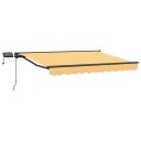 vidaXL Manuell markiseramme med LEDs sand 4 × 3,5 m