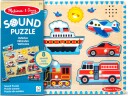 Melissa & Doug KjÃ¸retÃ¸yer Lydpuslespil 8 brikker TrÃ¦