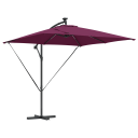  Kantilever bananparasol med lås Vinrød 249 x 249 x 250 cm