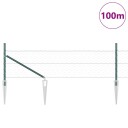  Gjerde med innlegg. grønn 0.5 x 100 m PVC belagt stål