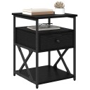  Nattbordskap 2 pcs Svart eik 40 x 42 x 55 cm Konstruert tre