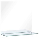 vidaXL Veggspeil med hylle 30x30 cm herdet glass