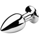 Kiotos Vibrerende Aluminium LED Buttplugg Silver