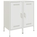  Oppbevaringskap 2 stk hvit 36x39x79 cm kaldvalset stål