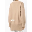 Off White Dame Strikkevarer Brun S,