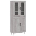 vidaXL Highboard grå sonoma 69,5x34x180 cm konstruert tre 8720845477974