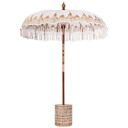 vidaXL Balinesisk parasoll med base Krem 185 x 185 x 260 cm