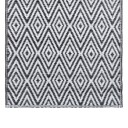 vidaXL Uteteppe hvit og svart 160x230 cm PP