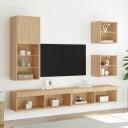 vidaXL TV-benk med LED-lys sonoma eik 40,5x30x102 cm 8721012256439