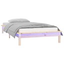 vidaXL Sengeramme med LED 100x200 cm heltre