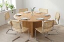 Edda spisegruppe rund 150 cm eik med 6 Build spisestoler   Eik