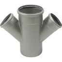 Blücher Dobbel Grenrør 45 Grader Ø110 75mm