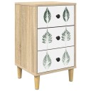 vidaXL Nattbordskap HANAU Sonoma eik 36 x 33 x 60 cm Konstruert tre