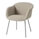 Muuto Fiber Soft Armchair Tube Base   Ecriture 240 Grey