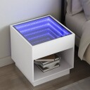  Salongbord med Infinity LED hvit 50x50x50 cm 3284084