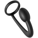 Master Series Prostatic Play Explorer Penisring med buttplug    - Svart