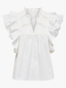 Only Sunny Capsl Frill Top Hvit XL