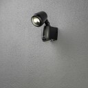 Konstsmide Prato vegglampe 1W High Power LED bevegelsesensor batteri