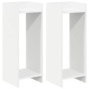 vidaXL Planteholder 2 pcs Hvit 30 x 30 x 80 cm Konstruert tre