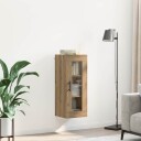  Veggskap Artisan Eik 34,5 x 34 x 90 cm Sponplater og glass