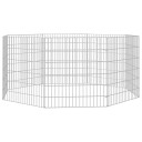 Vidaxl Kaninbur Med 8 Paneler 54X60 cm Galvanisert Jern