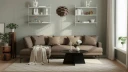 Menard 4 seters Venstrevendt Dyp L formet Sjeselongsofa i Stoff   Brun