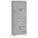  Highboard betonggrå 69,5x34x180 cm konstruert tre