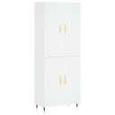  Highboard hvit 69,5x34x180 cm konstruert tre