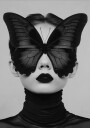 Lady with Black Butterfly Mask Plakat Plakat / 50x70cm