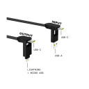 ROLLING SQUARE INCHARGE X MAX 1,5 M UNIVERSAL LADEKABEL 100 W, SVART