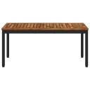 vidaXL Kaffebord Naturlig og svart 50 x 100,5 x 45 cm Solid akasietre