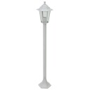 Hagelyktestolpe E27 110 cm 6 stk aluminium hvit