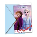 Globos Europe Invitasjonskort Anna & Elsa Frost 2 - 6-pakning