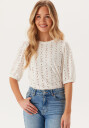 Happy Holly Broderie Anglaise Top Offwhite 48/50