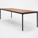 Houe Fire spisebord 270x90 cm svart/bambus aluminium
