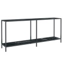 vidaXL Konsollbord svart 180x35x75,5 cm herdet glass