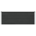 vidaXL Høybed Svart 200 x 30 x 72 cm WPC og Aluminium