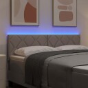  LED Hodegjerde Diamant Blokker Design Taupe 160 cm Stoff