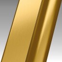 Novellini Riga 2PF skyvedør venstre, 127,5-129 cm, klart glass, børstet messing profil