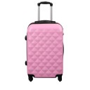 Borg Living Trolley i rosa - Hard ABS / polykarbonat