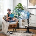 Vannkjølende vifte med luftfukter – 3 hastigheter svart 75 W