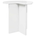 vidaXL Sidetabell Høgglans hvit Ø 39 x 38 cm Konstruert tre
