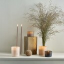 UYUNI Lighting Glass Candle, Sandstone - Grey - H6CM